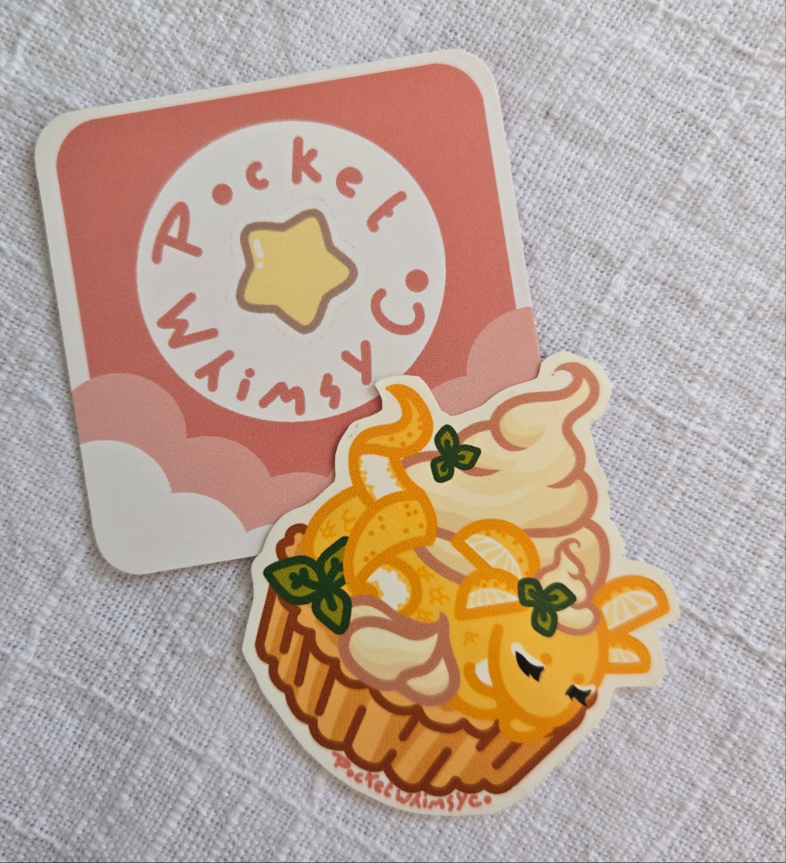 B-Grade Lemon Tart Dragon Die-Cut Sticker