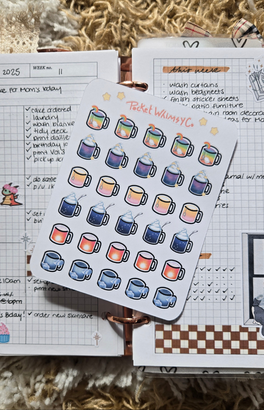 Celestial Drinks Sticker Sheet