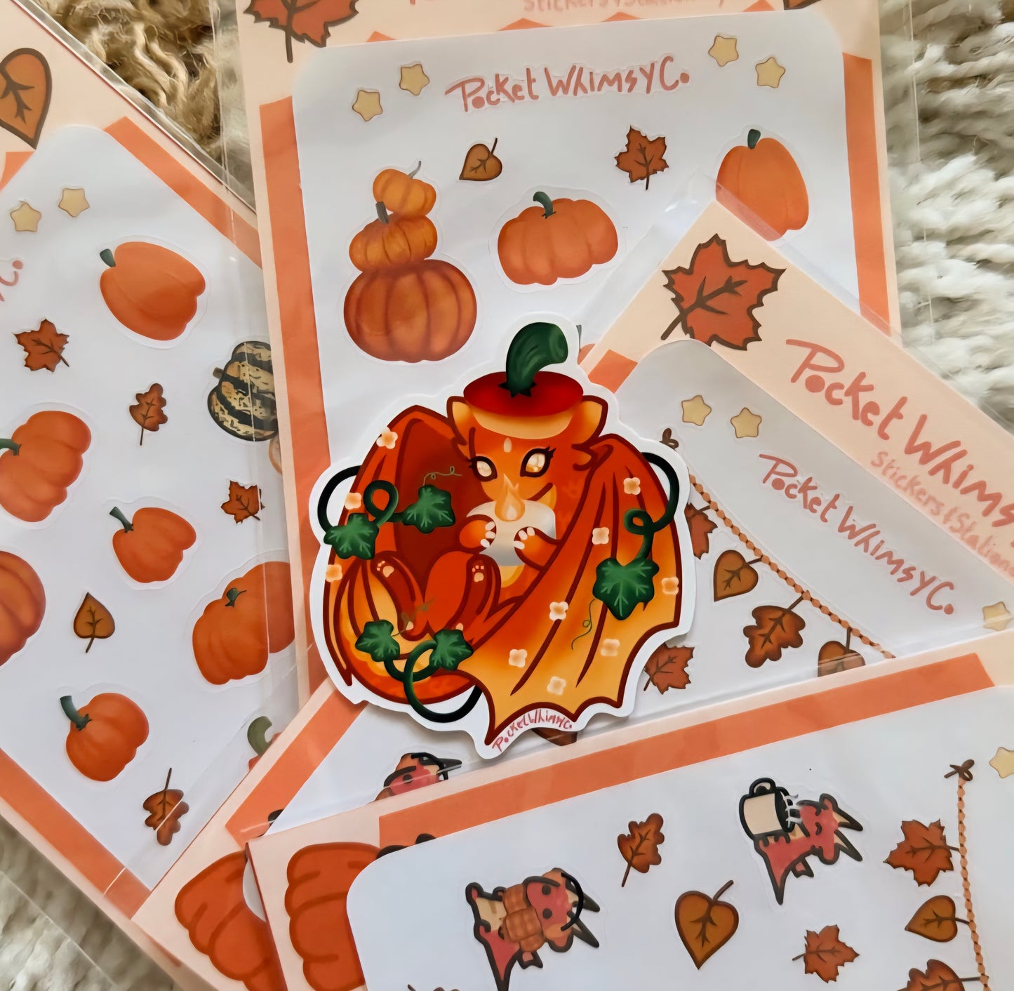 Jack-O-Lantern Dragon Sticker