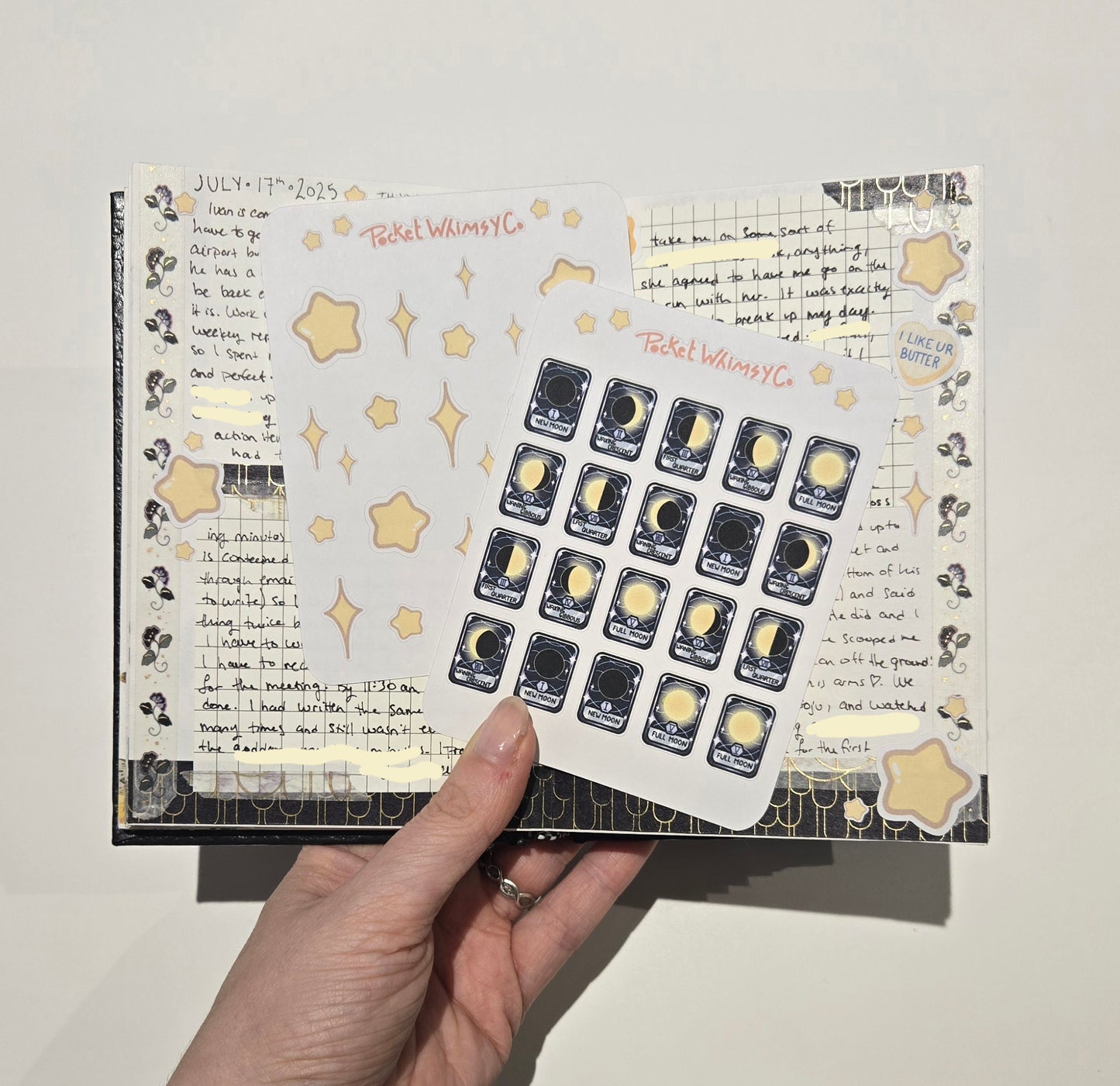 Moon Phase Tarot Card Sticker Sheet