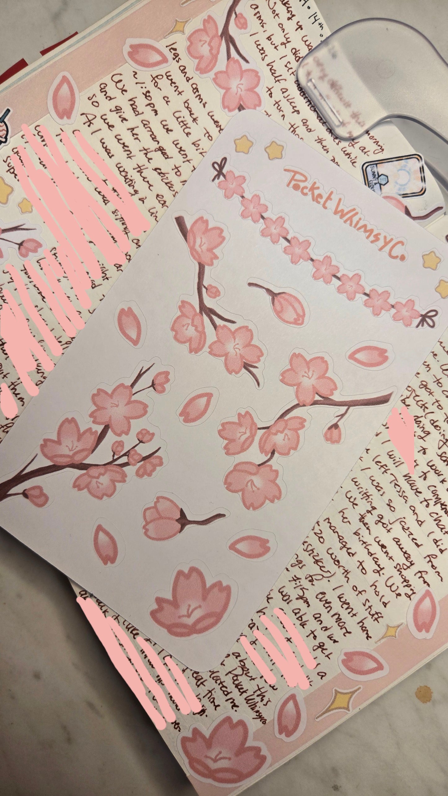 Cherry Blossom Sticker Sheet