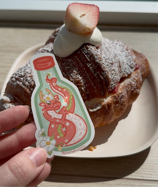 Strawberry Soju Dragon Sticker