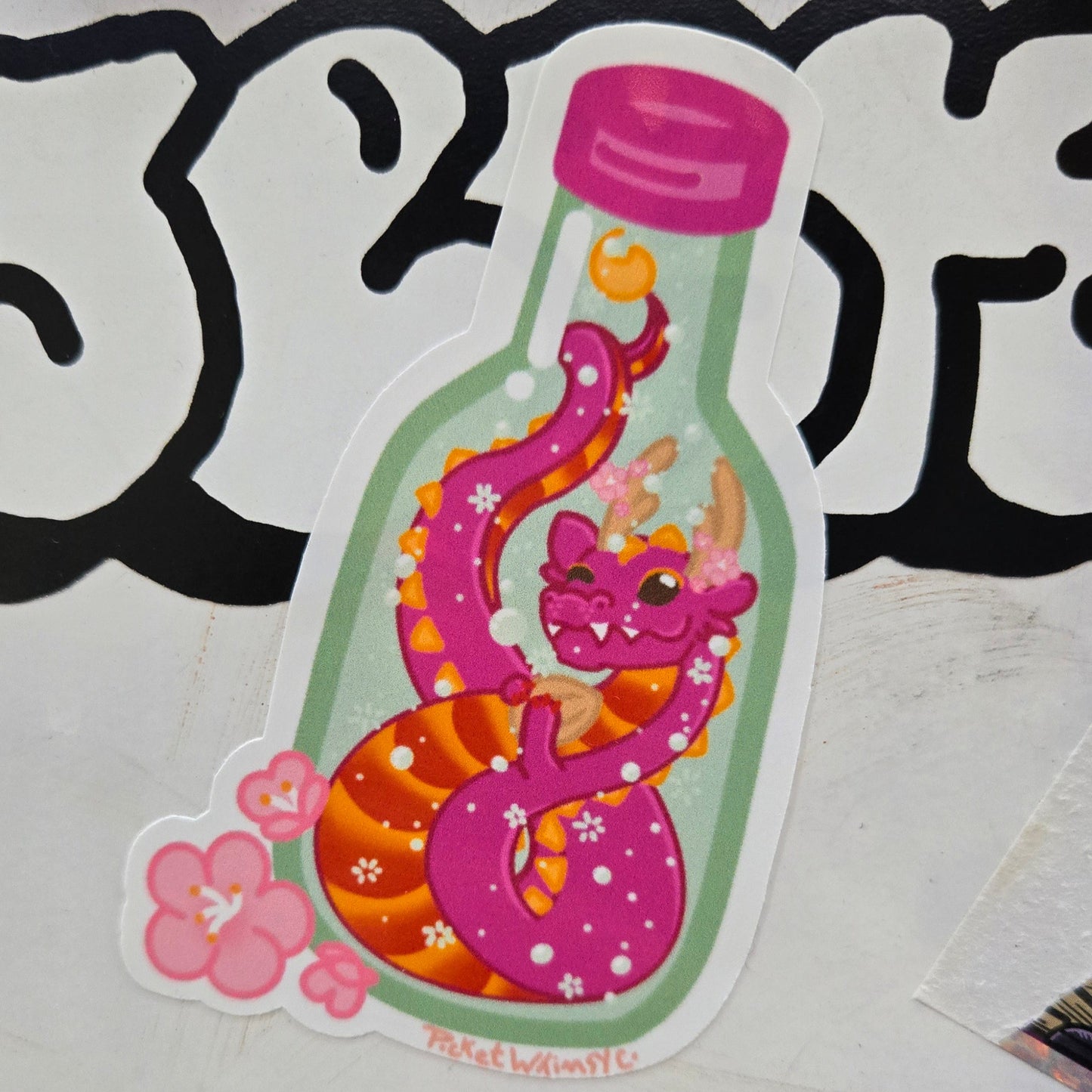 Plum Soju Dragon Sticker