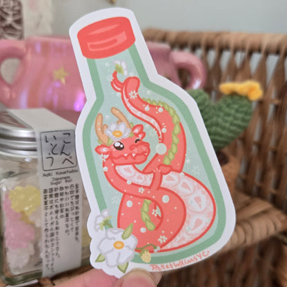Strawberry Soju Dragon Sticker
