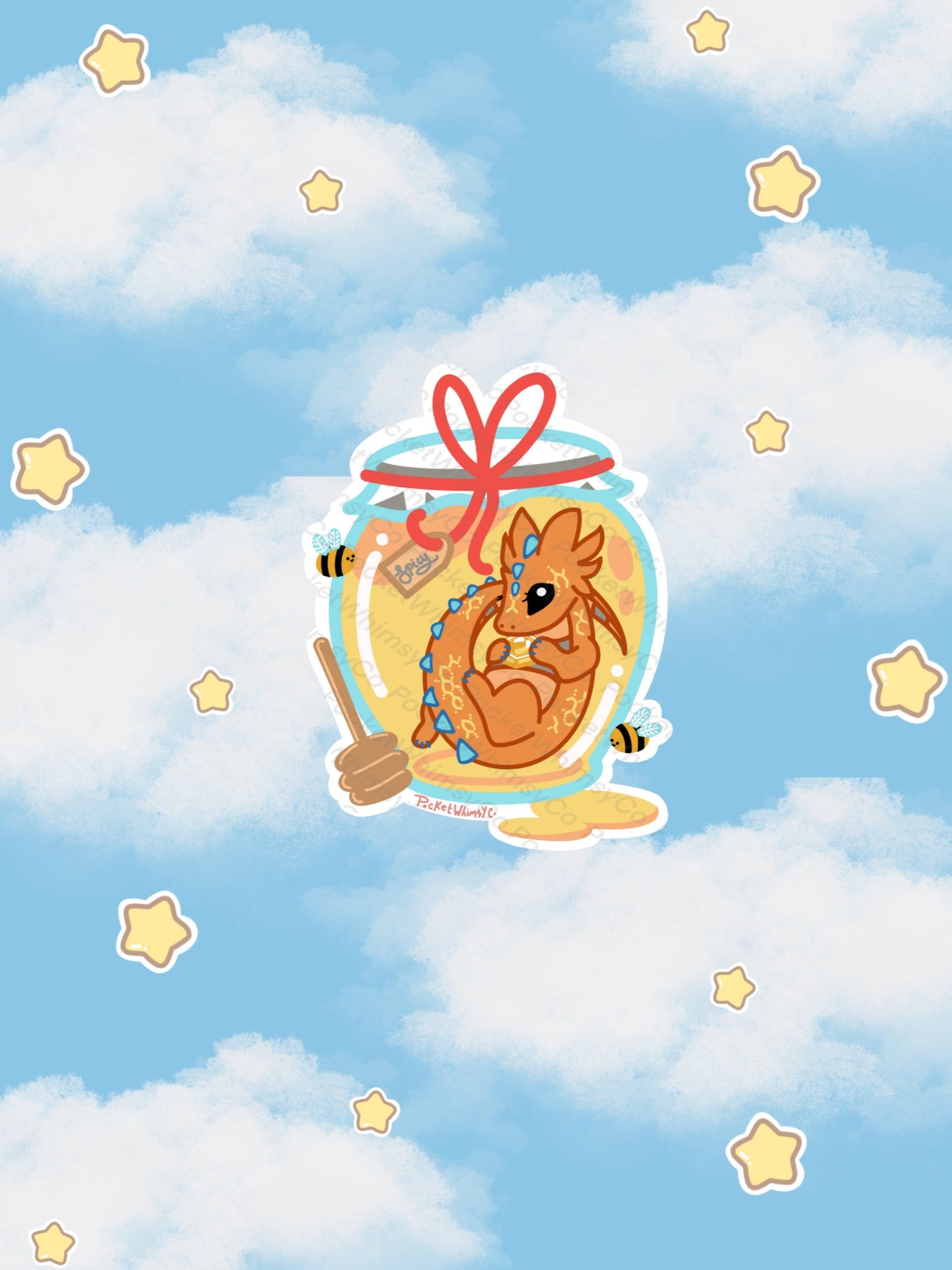 Honey Dragon Sticker