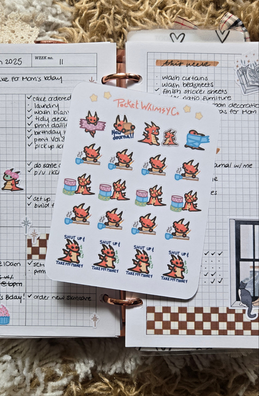 Journaling Iggy Sticker Sheet