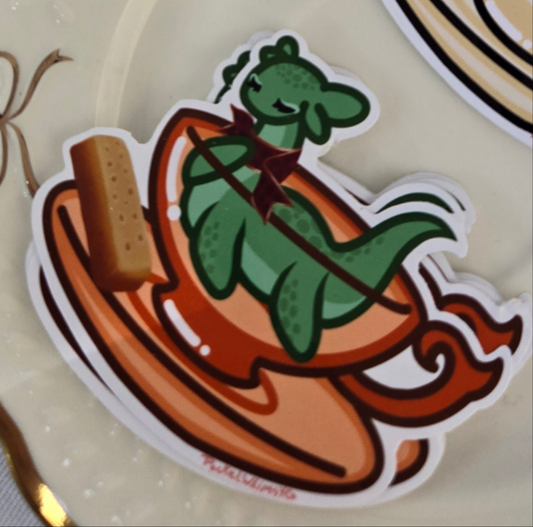 Scottish Breakfast Tea Dragon Sticker