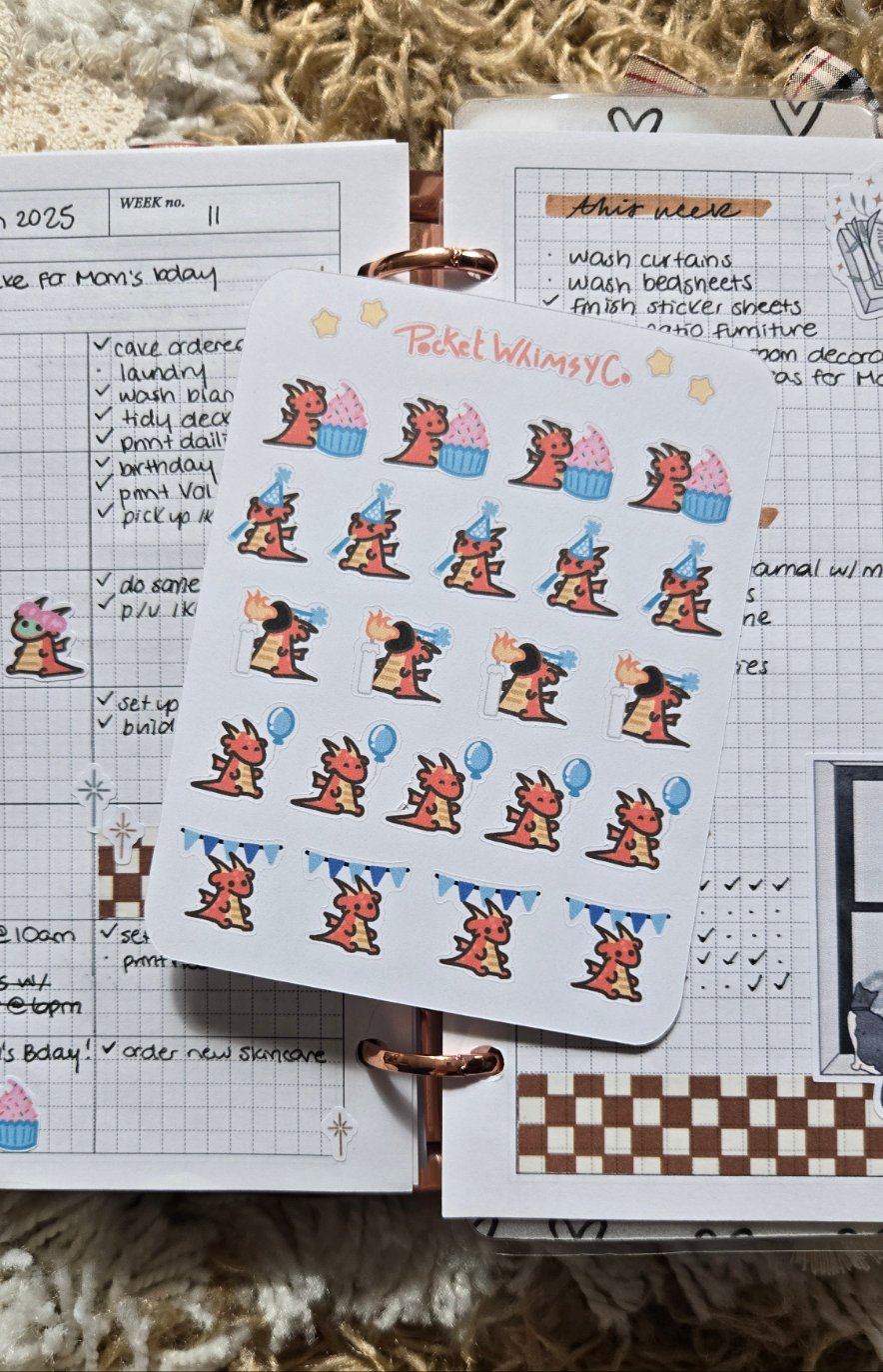 Happy Birthday Iggy Sticker Sheet