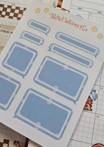 Elegant Chat Bubble Sticker Sheet