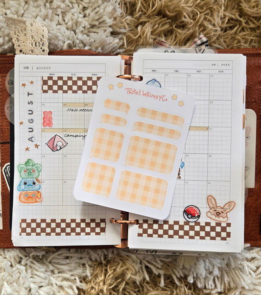Yellow Gingham Chat Bubble Sticker Sheet