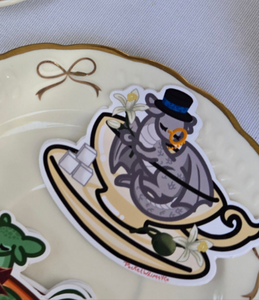 Earl Grey Tea Dragon Sticker