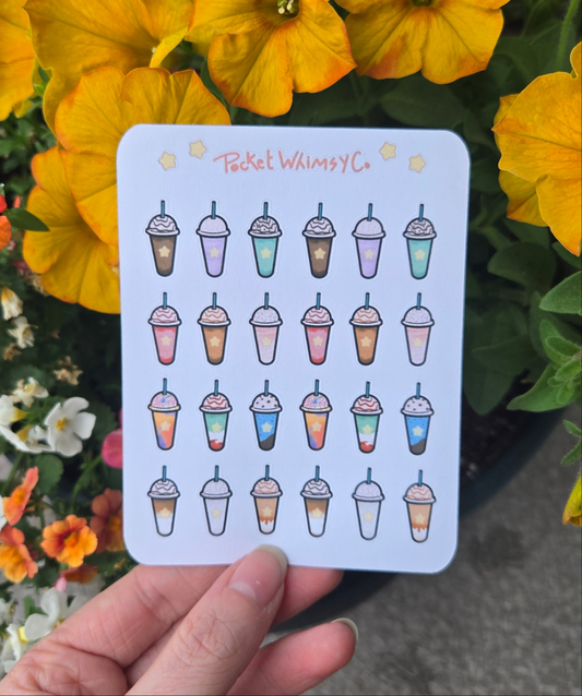 Star Frappe Sticker Sheet