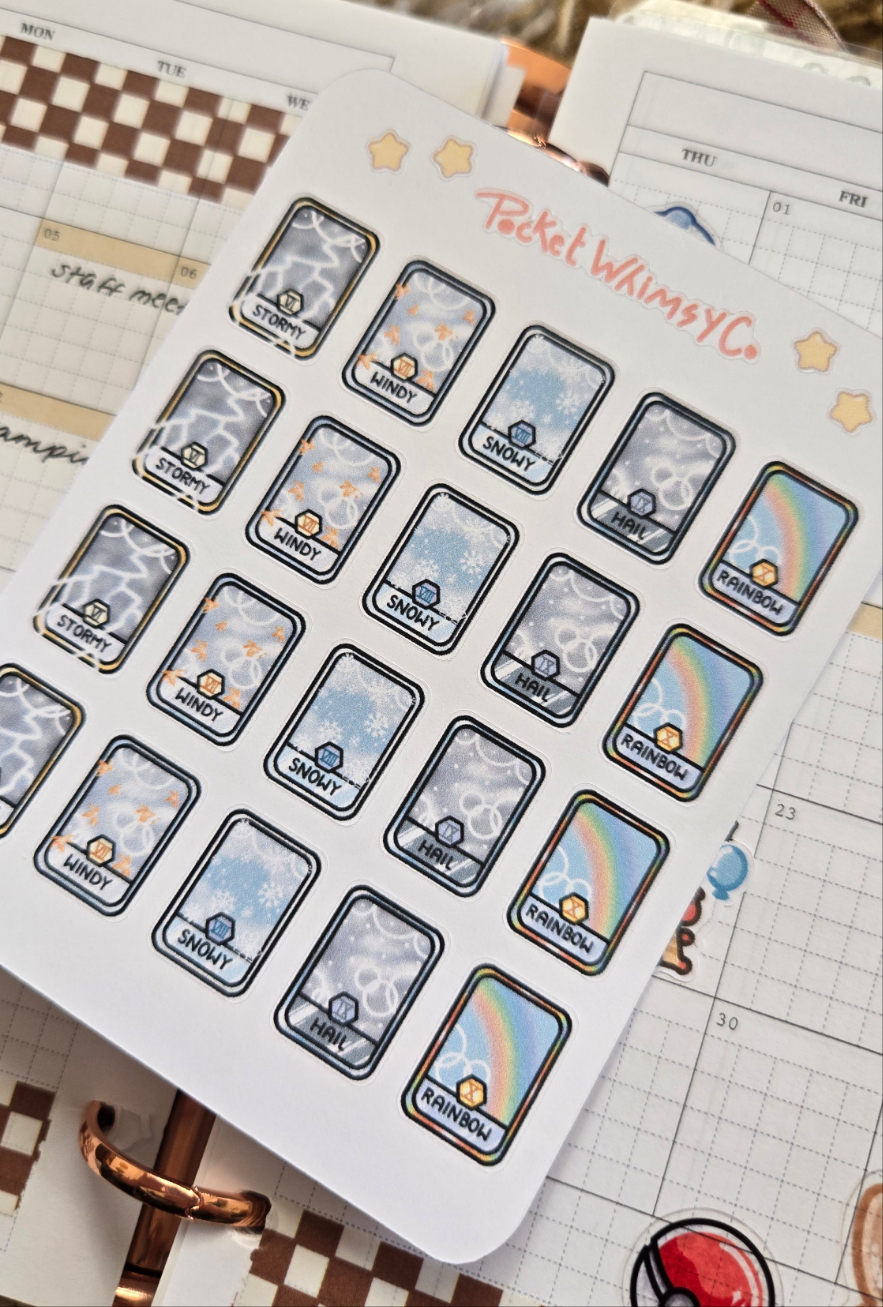 Weather Tarot Card Sticker Sheet