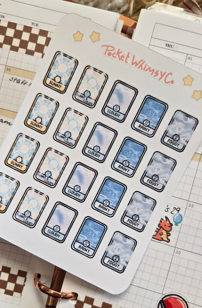 Weather Tarot Card Sticker Sheet