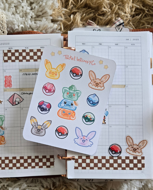 Jelly Pokéfriends Sticker Sheet