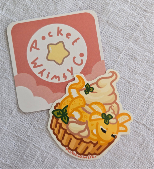 B-Grade Lemon Tart Dragon Die-Cut Sticker