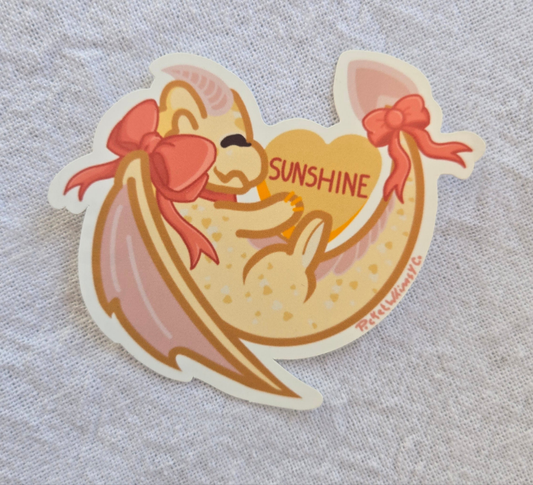 B-Grade 'Sunshine' Yellow Candy Heart Die-Cut Sticker