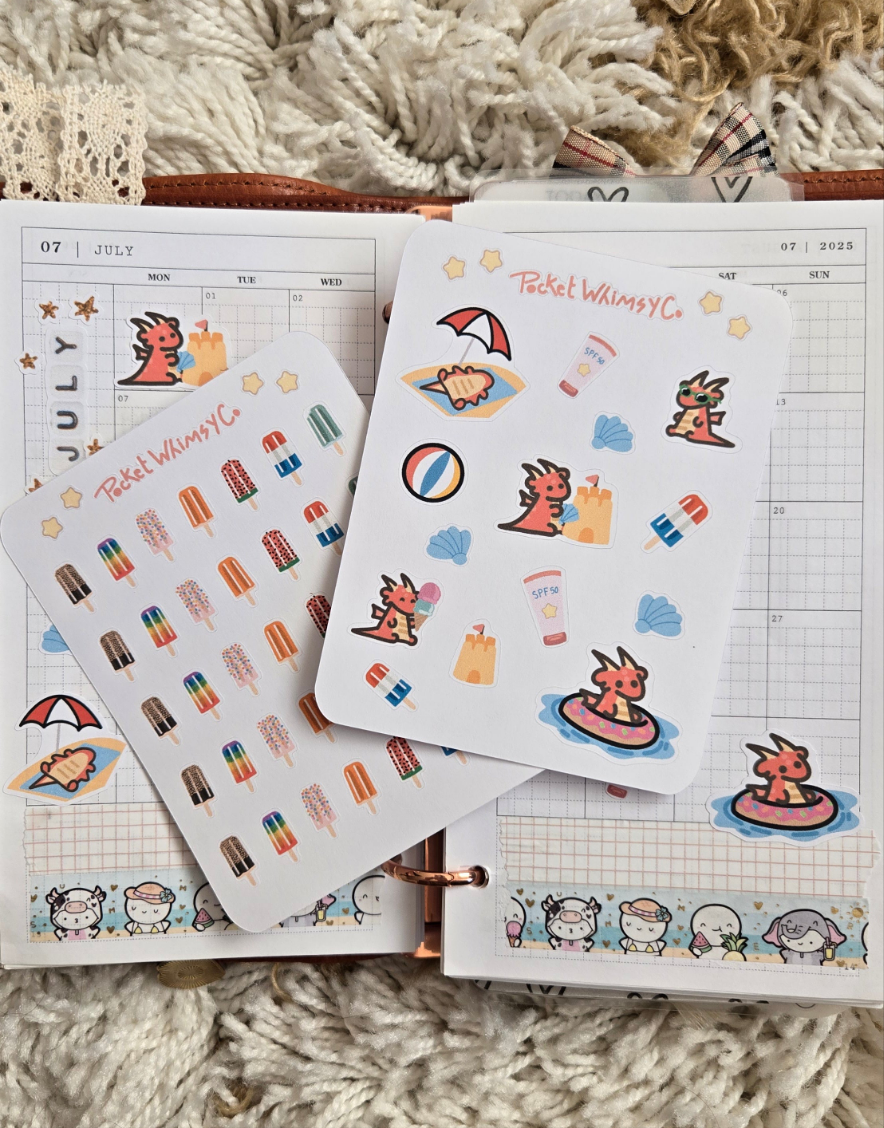 Beach Iggy Deco Sticker Sheet