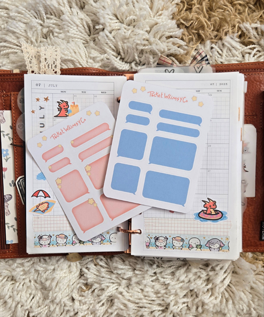 Blue Chat Bubble Sticker Sheet