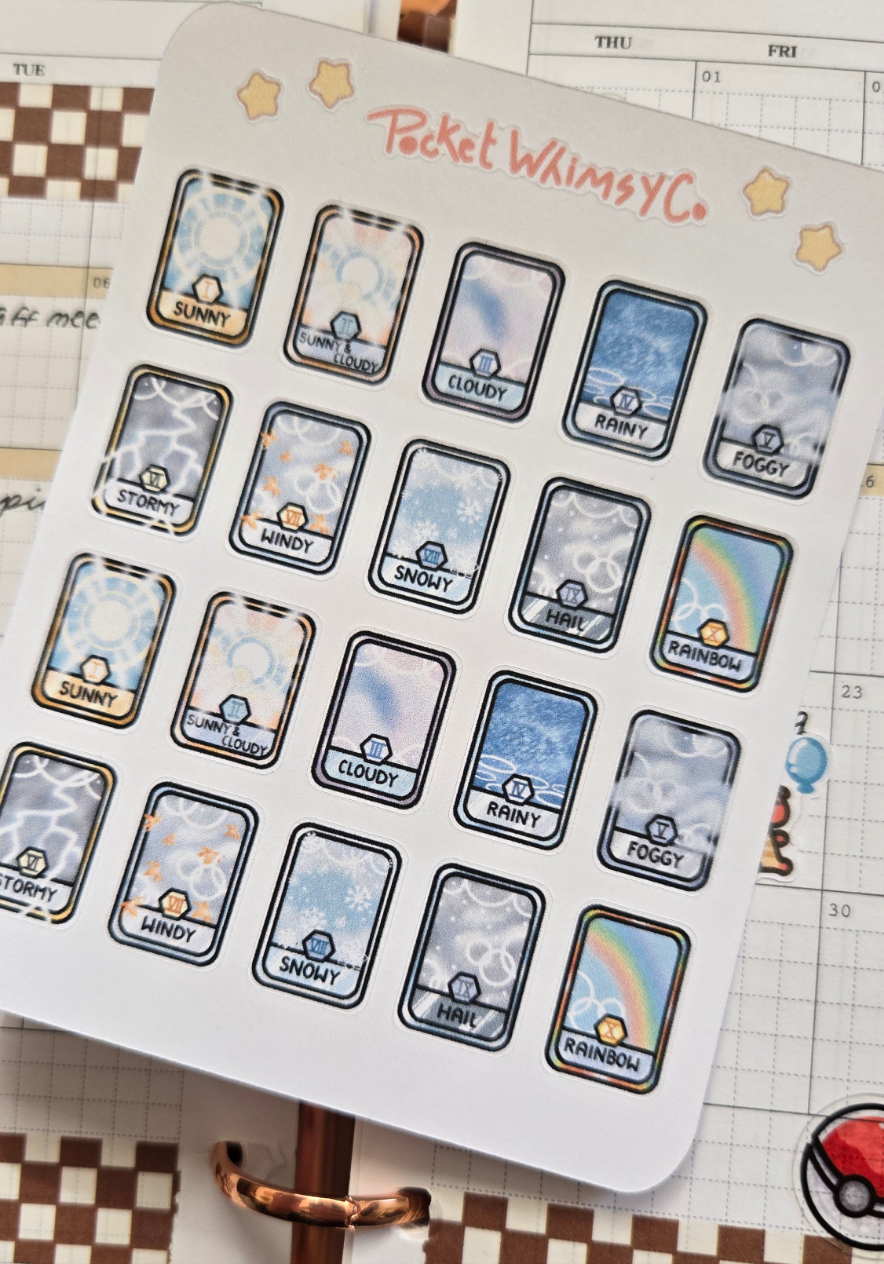 Weather Tarot Card Sticker Sheet
