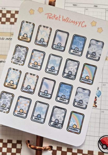 Weather Tarot Card Sticker Sheet