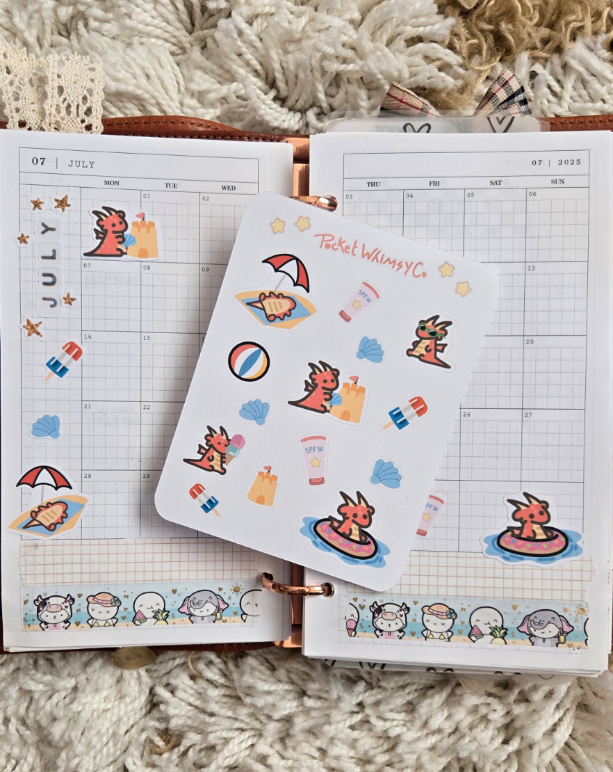 Beach Iggy Deco Sticker Sheet