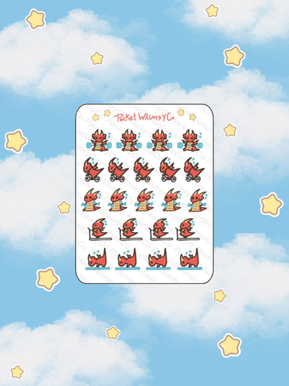 Iggy in the Gym Sticker Sheet