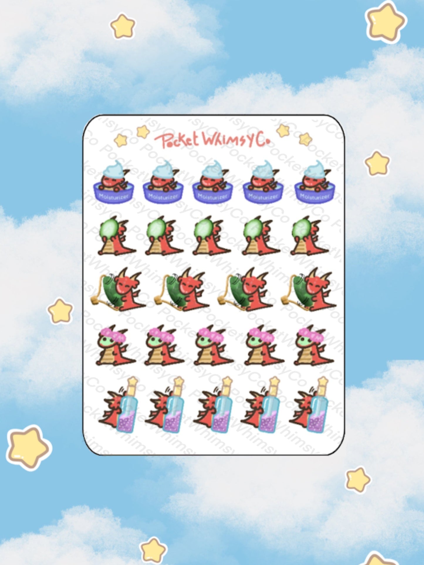 Self-Care Iggy Sticker Sheet