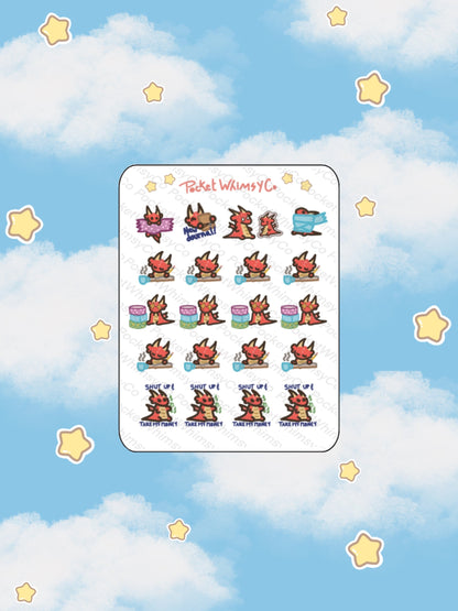 Journaling Iggy Sticker Sheet