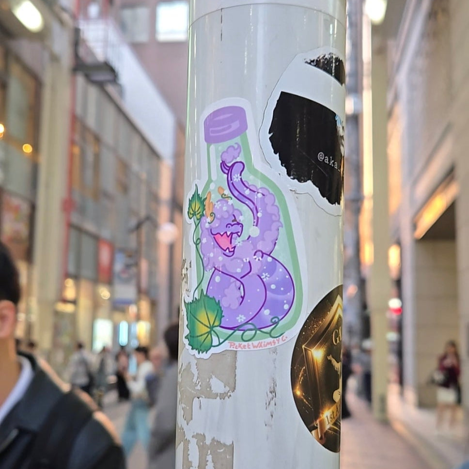 Grape Soju Dragon Sticker