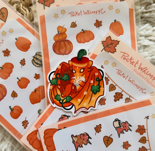 Jack-O-Lantern Dragon Sticker