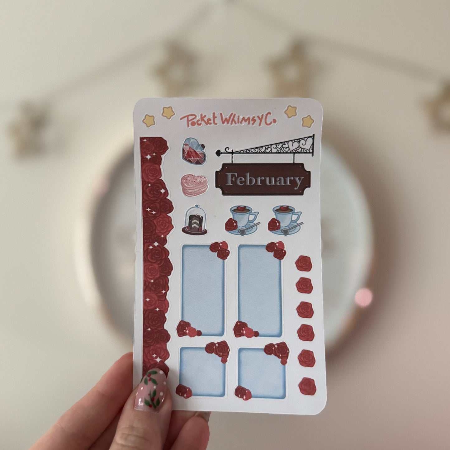 February Monthly Sticker Kit (Apothecary Cafe theme)
