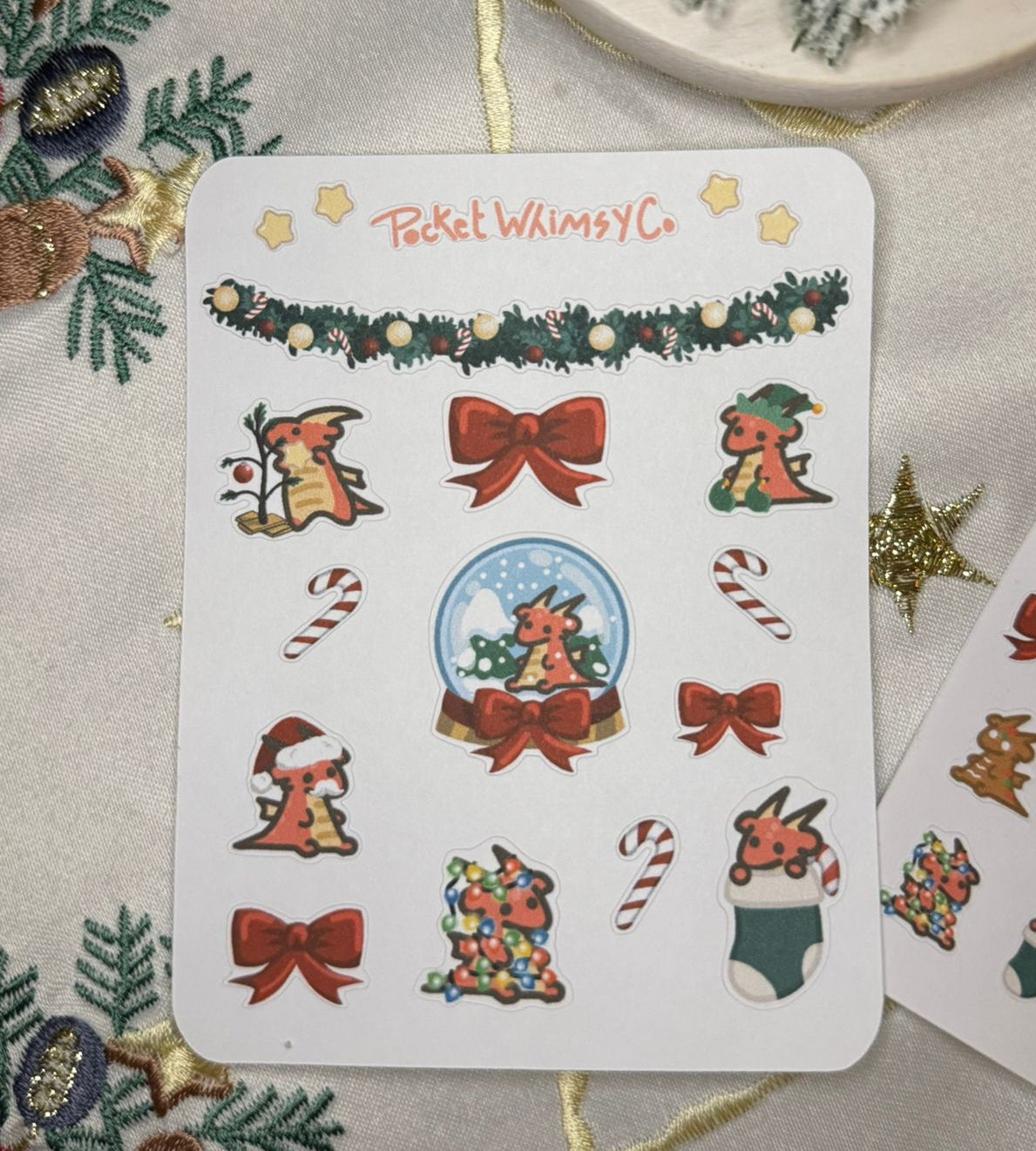 Christmas Iggy Deco Sticker Sheet