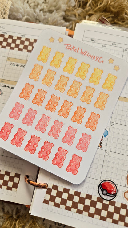 Gummy Bear Sticker Sheet