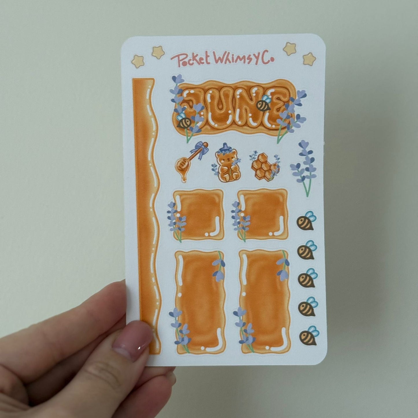 June Monthly Sticker Kit (Lavender Honey theme)