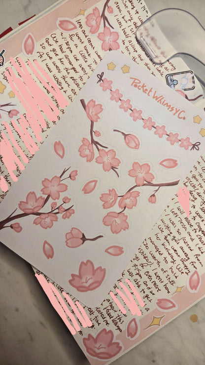 Cherry Blossom Sticker Sheet