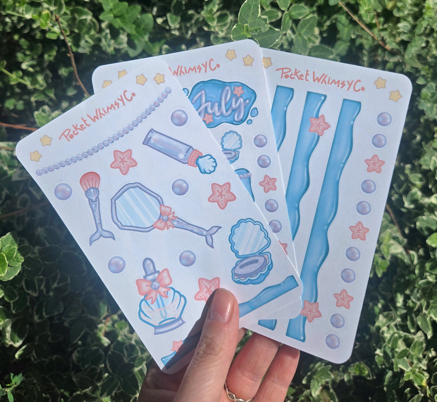July Monthly Sticker Kit (Mermaid Makeup Kit theme)