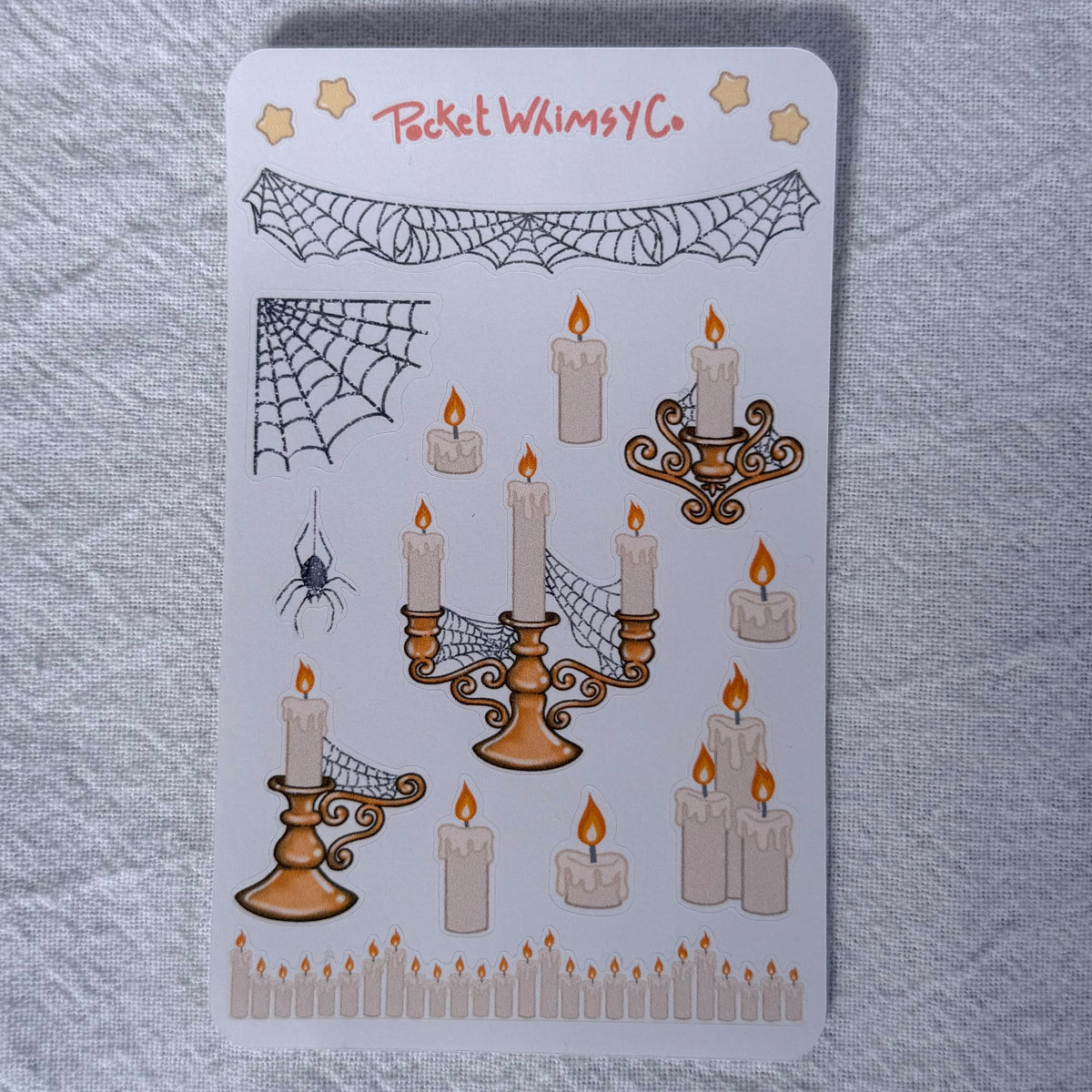 October Monthly Sticker Kit (Cobwebs & Candlesticks Kit theme)