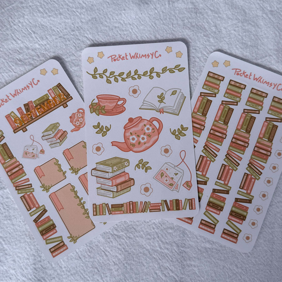 September Monthly Sticker Kit (Library Tea Time Kit theme)