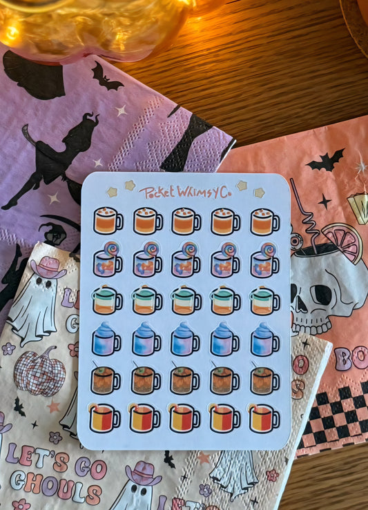 Halloween Treat Drinks Sticker Sheet