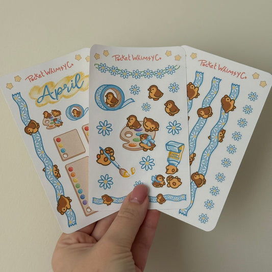 April Monthly Sticker Kit (Just Ducking Around theme)