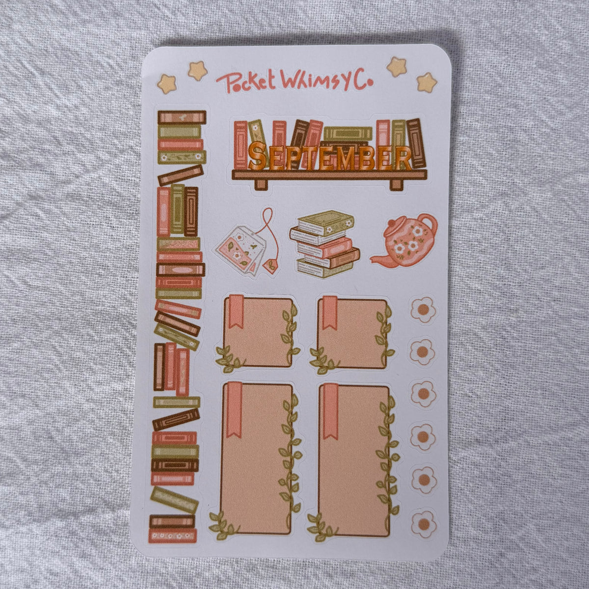 September Monthly Sticker Kit (Library Tea Time Kit theme)