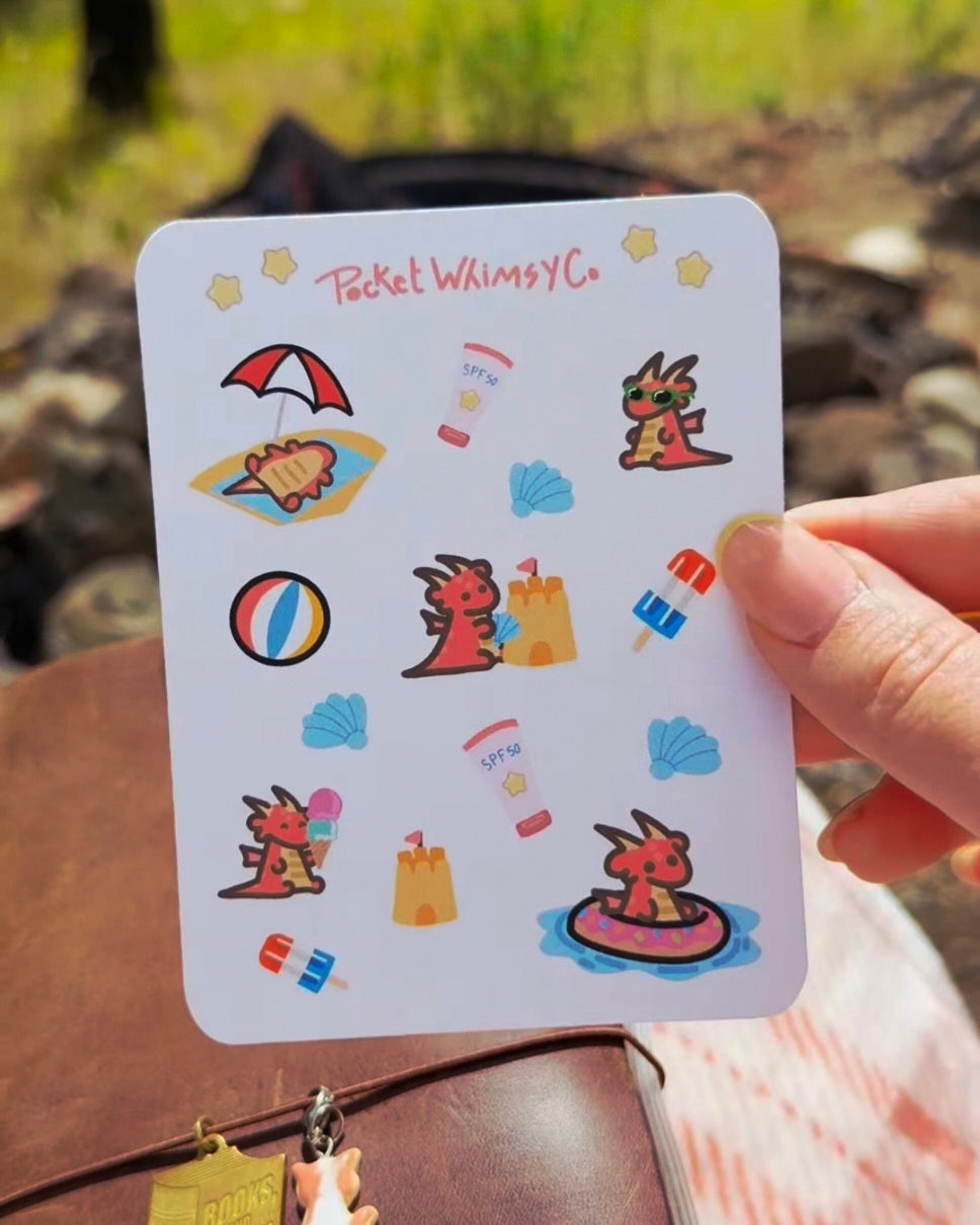 Beach Iggy Deco Sticker Sheet