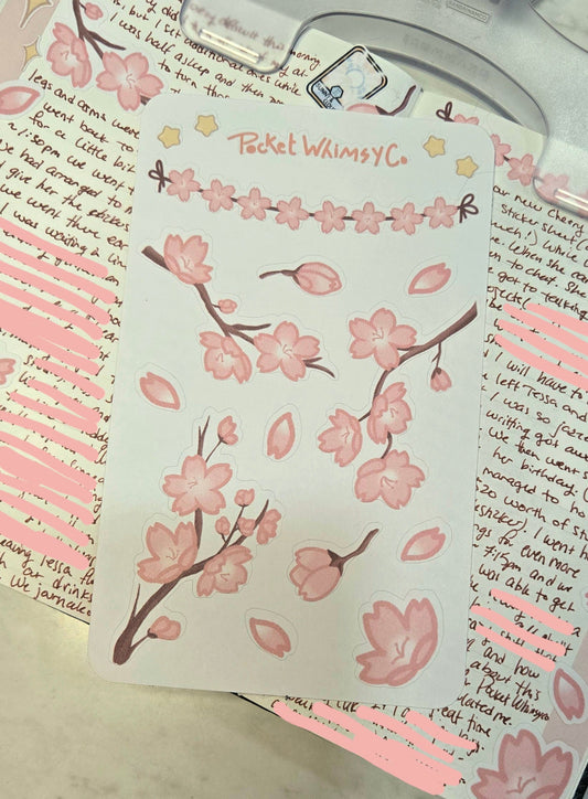 Cherry Blossom Sticker Sheet