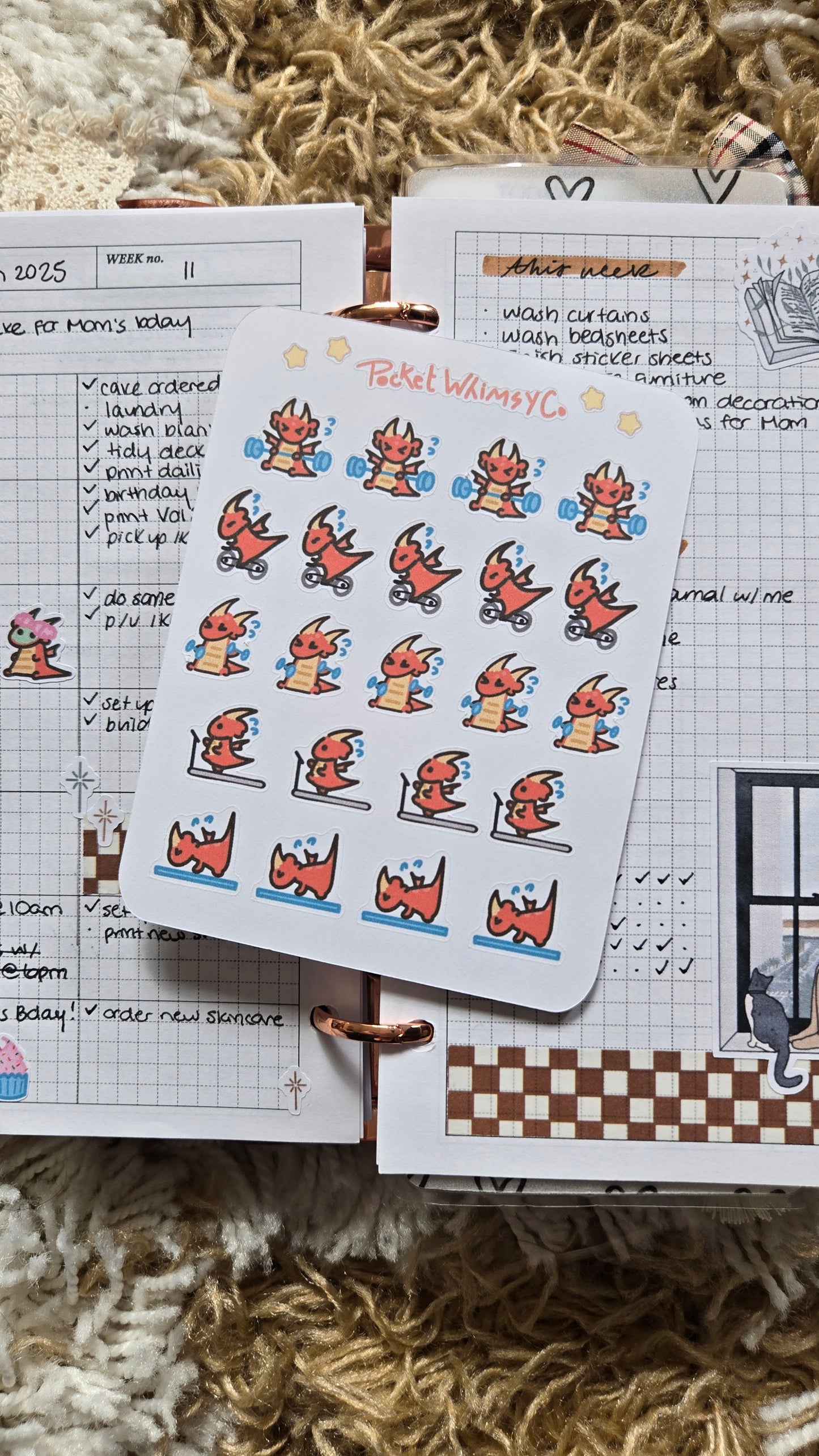 Iggy in the Gym Sticker Sheet