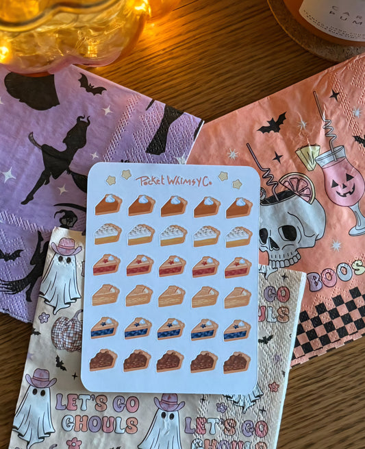 Fall Pies Sticker Sheet