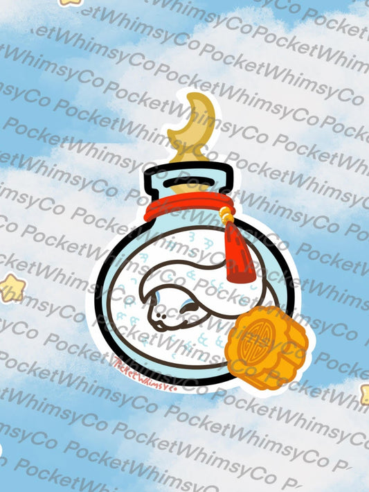 Bottled Lunar New Year Snake Sticker